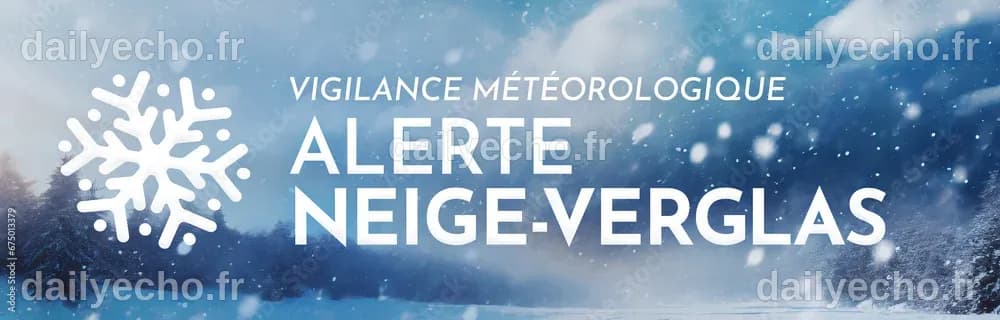 Alerte Neige Verglas - Bannière Vigilance Météo Stock Illustration ...