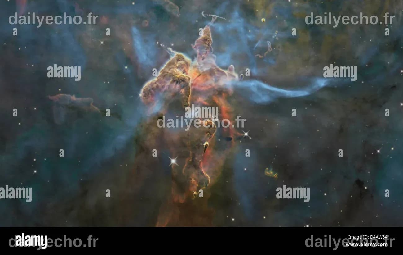 Une visualisation 3D de la nébuleuse de Carina, créée à partir d'images ...