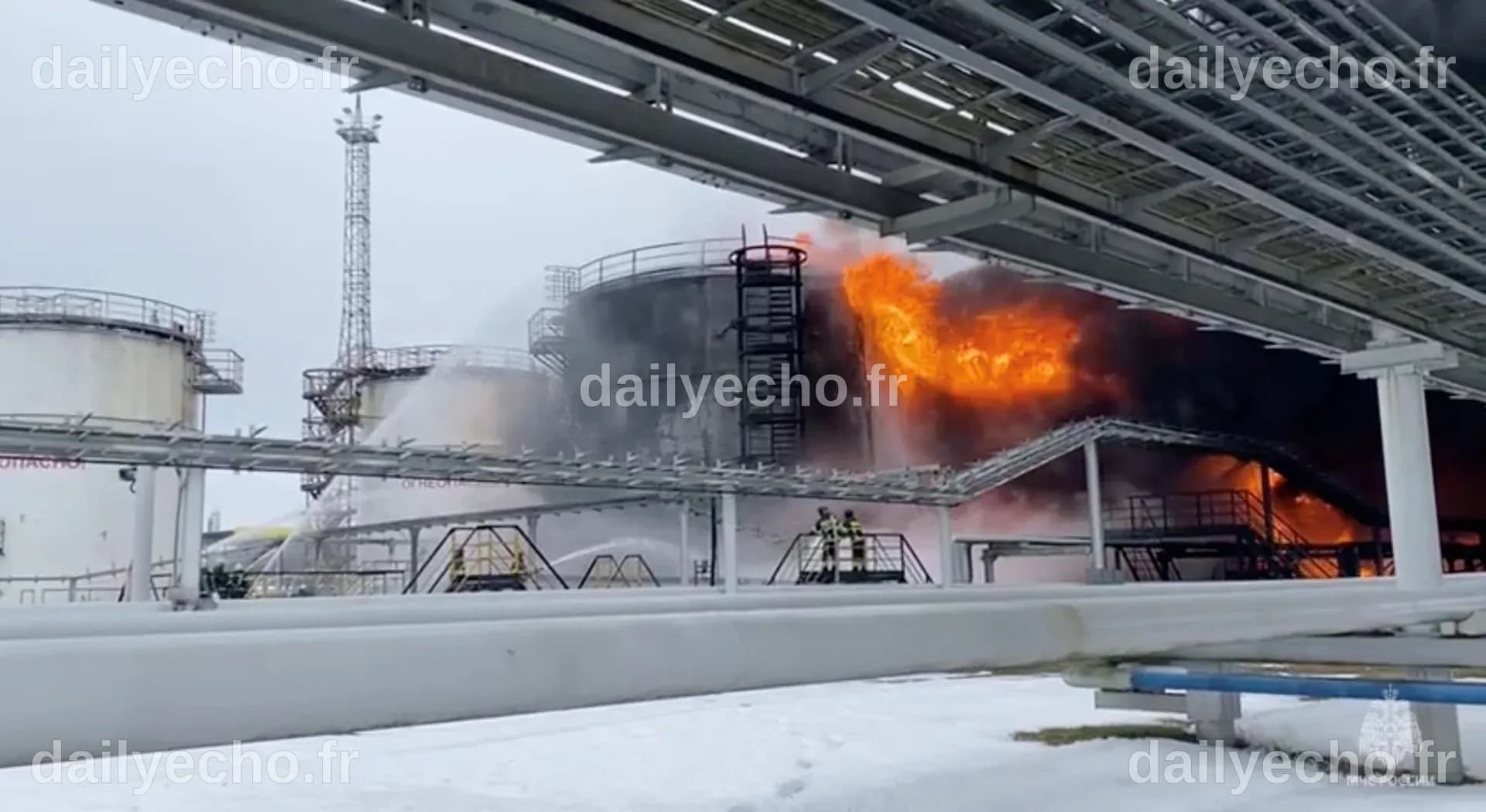 Russian oil depot on fire after attempted Ukrainian drone attack | Reuters