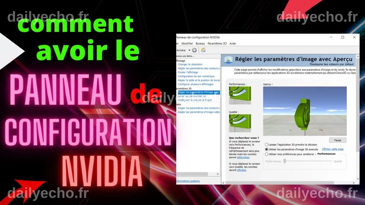COMMENT AVOIR LE PANNEAU DE CONFIGURATION NVIDIA - YouTube